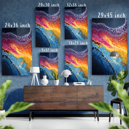 Inferno Tide Fluid Glass Poster