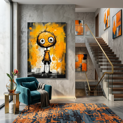 Still Happy to See You Glass Wall Art