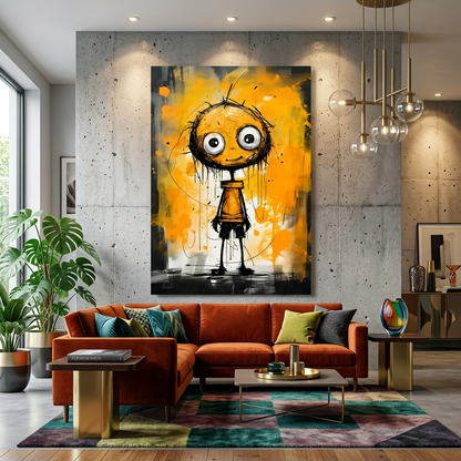 Still Happy to See You Glass Wall Art