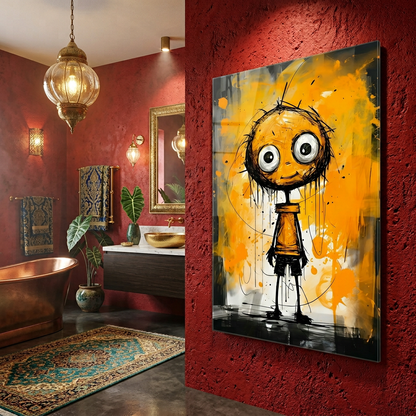 Still Happy to See You Glass Wall Art