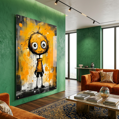 Still Happy to See You Glass Wall Art