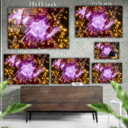 Astronaut Chase Glass Poster