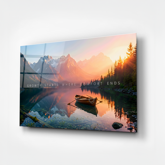 Growth Motivation Glass Wall Art