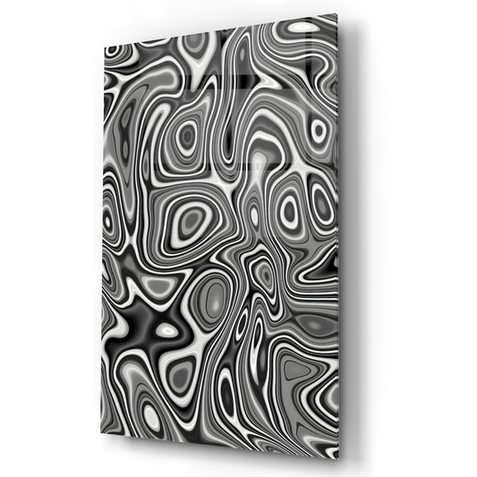 Liquid Marble Swirl Glass Wall Art