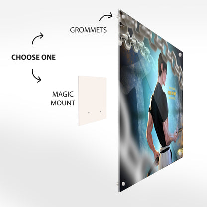 Toji Fushiguro Glass Wall Art