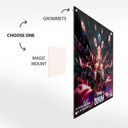 Ryomen Sukuna – Cursed Energy Anime Glass Wall Art