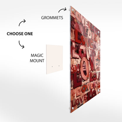 Layers of Love – Textured Abstract Glass Art