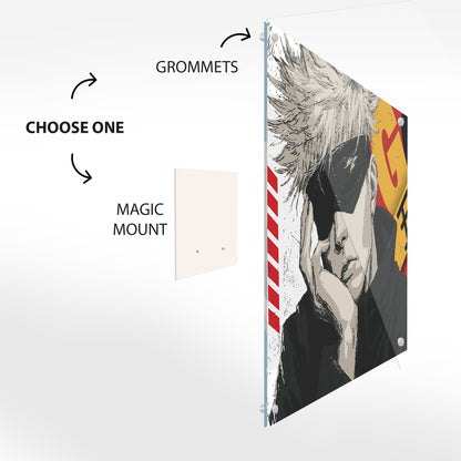 Gojo Satoru Special Grade – JJK Inspired Glass Art