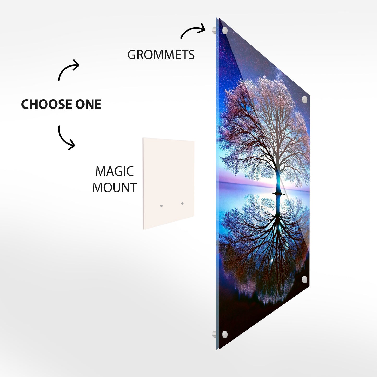 Cosmic Balance Tree Glass Art