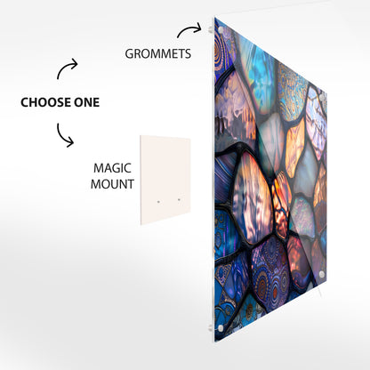 Abstract Stained Glass Mosaic Wall Art