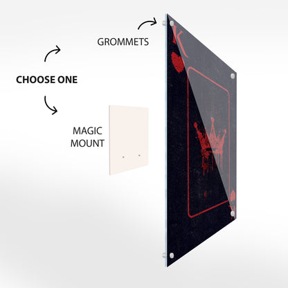 Kings Of Heart Glass Wall Art