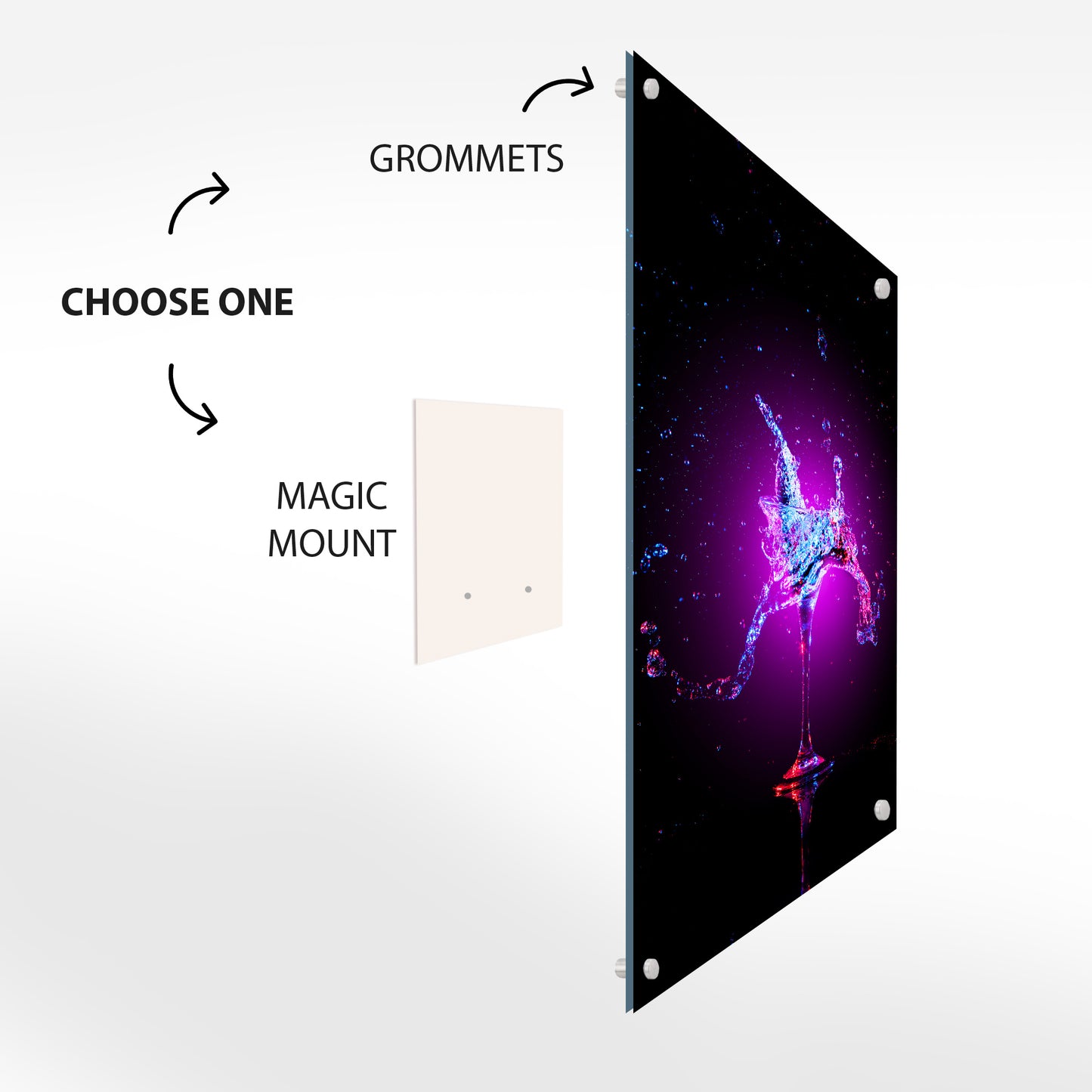 Neon Splash Cocktail – Vibrant Abstract Glass Wall Art