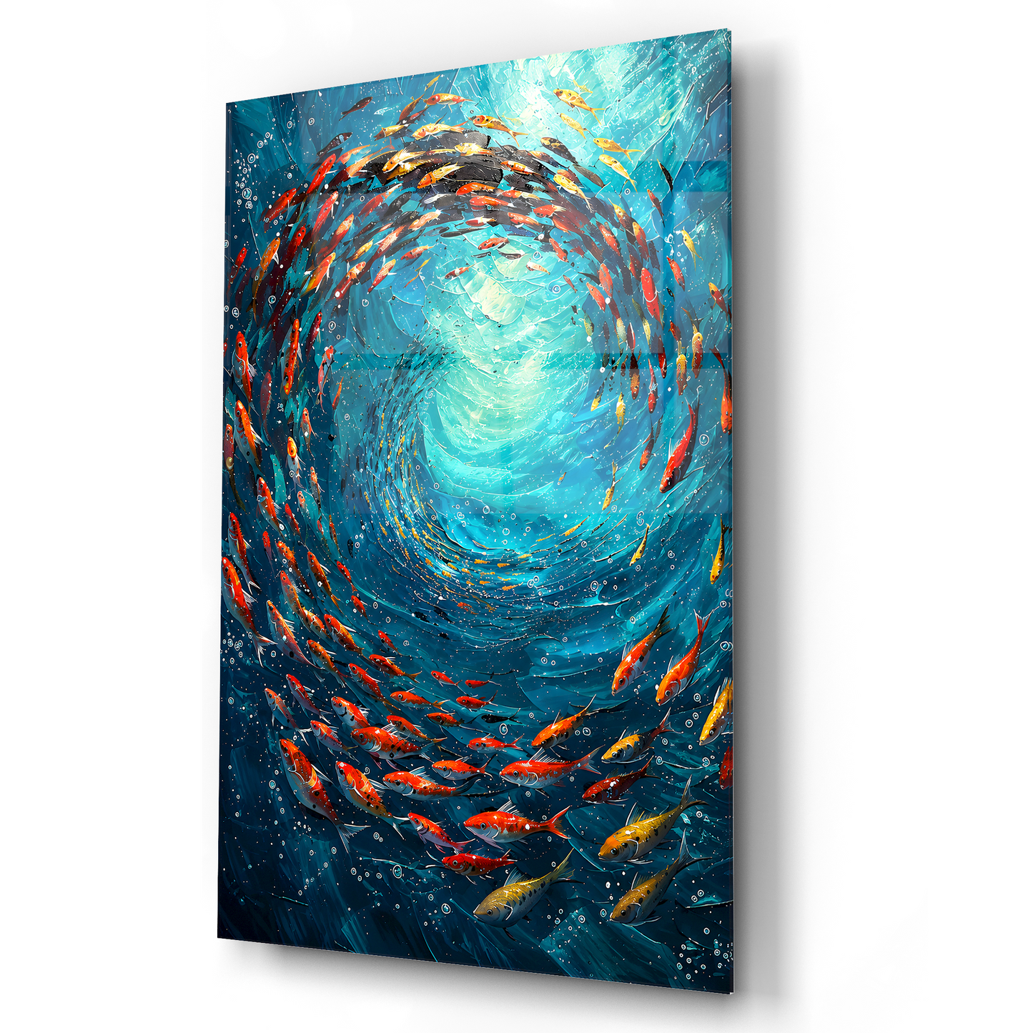 Original School of Fish Glass Wall Art