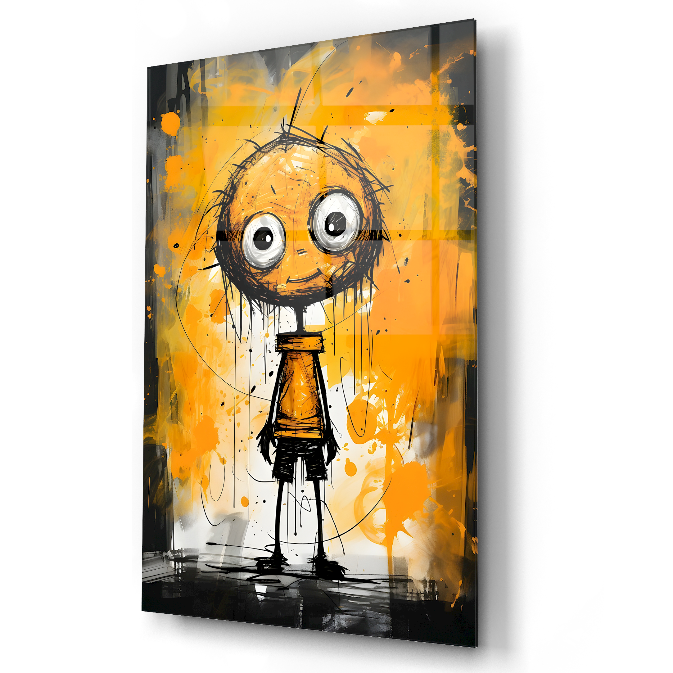 Still Happy to See You Glass Wall Art