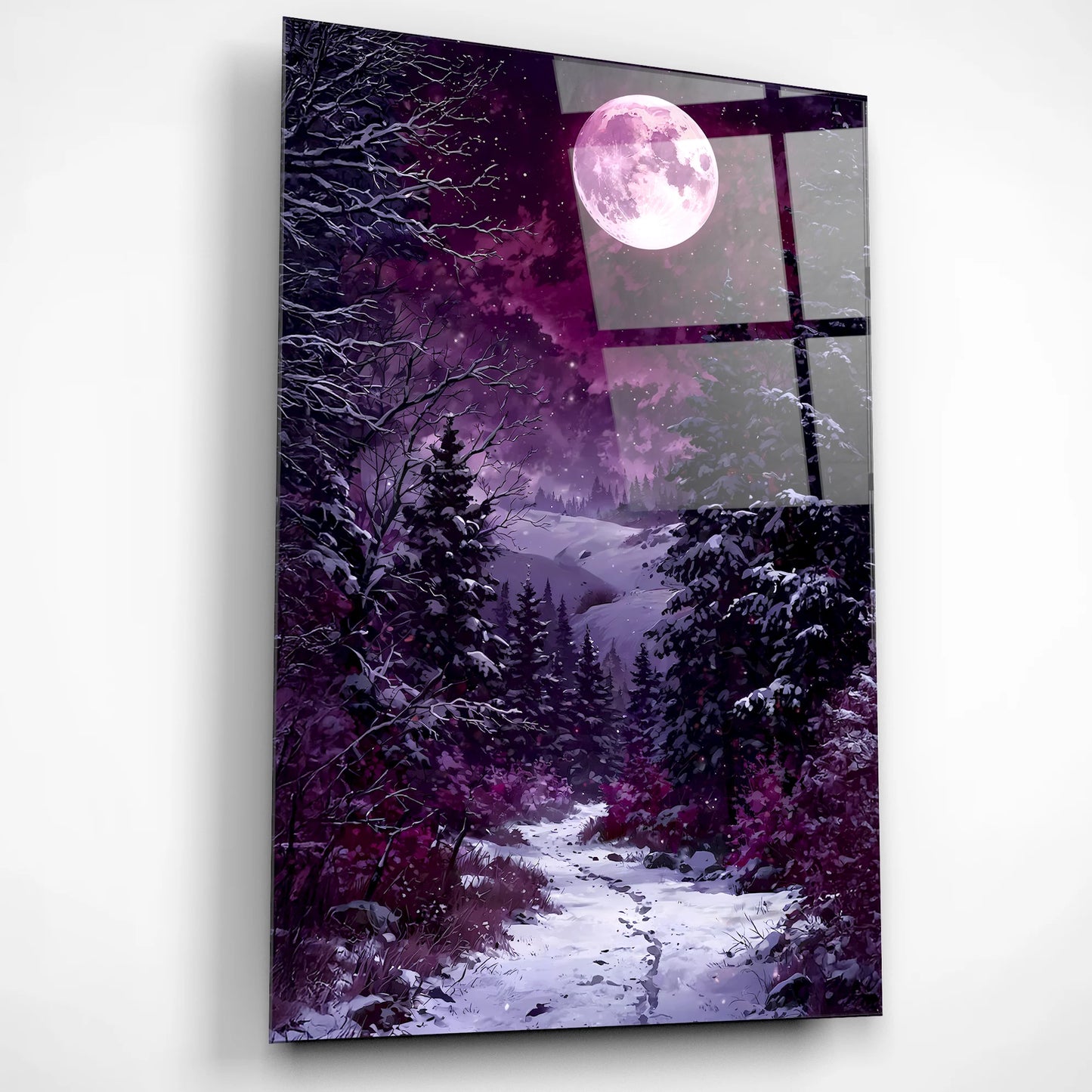 Moonlit Silence Glass Poster