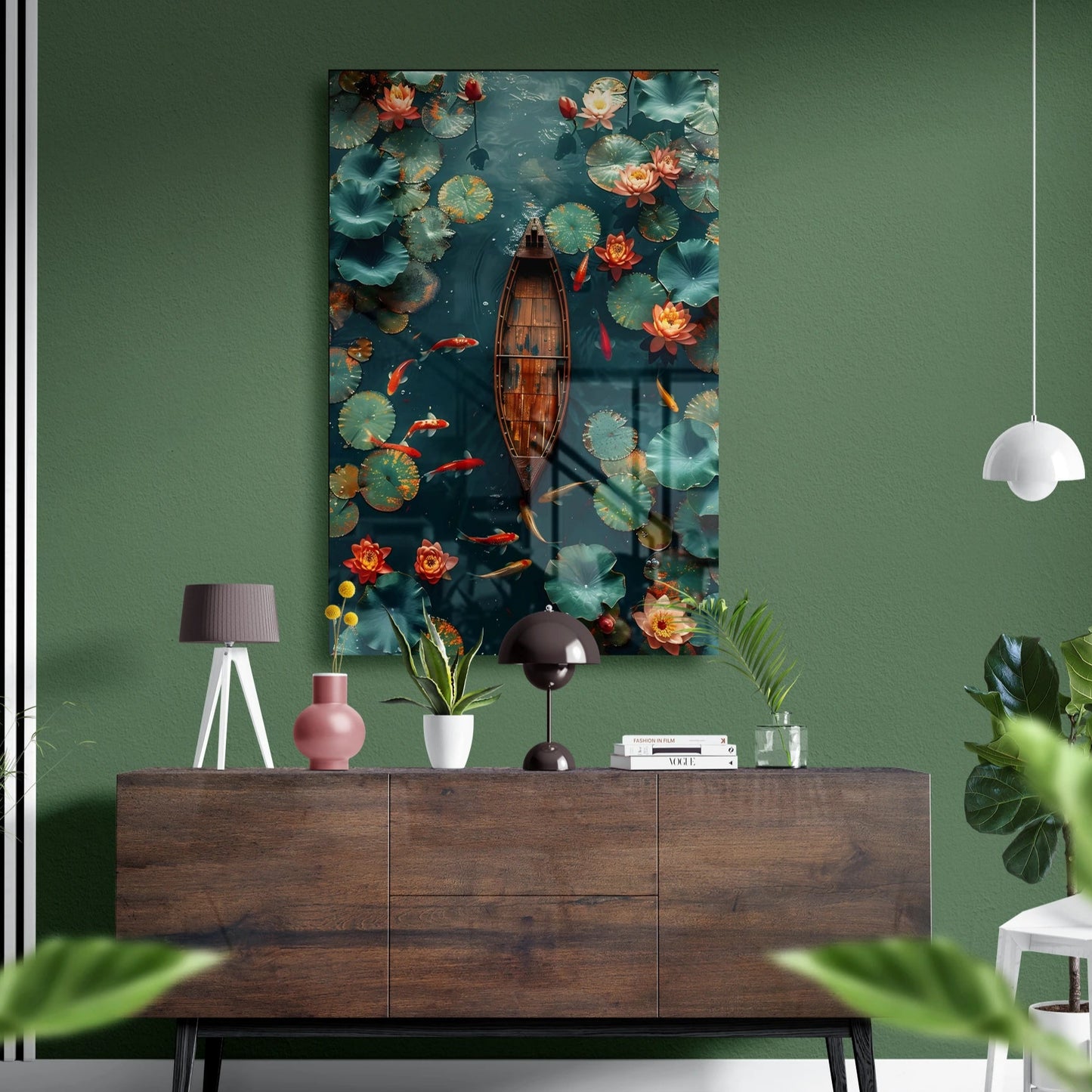 Whispers of the Pond Glass Poster