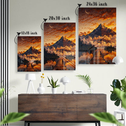 Celestial Reflections Glass Poster