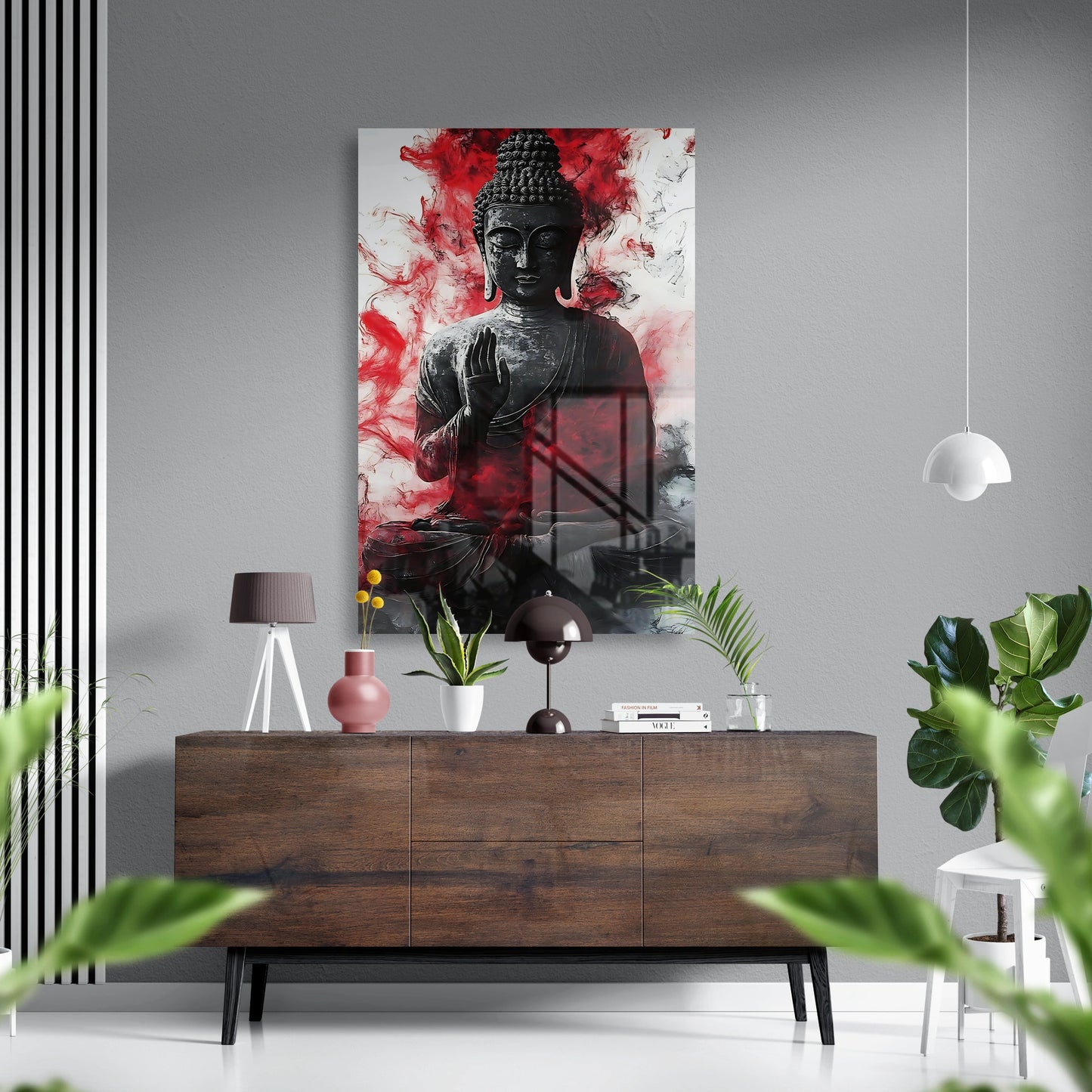 Radiant Spirit Buddha Glass Poster