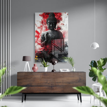 Radiant Spirit Buddha Glass Poster