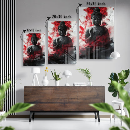 Radiant Spirit Buddha Glass Poster