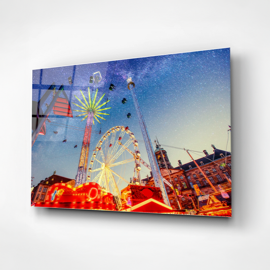 Skyspin- Carnival Under the Stars Glass Poster