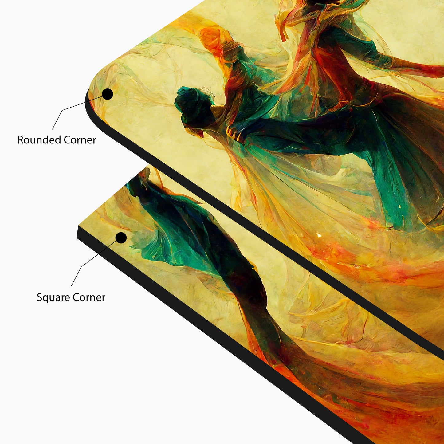 Radiant Dance Energy – Abstract Movement Glass Wall Art