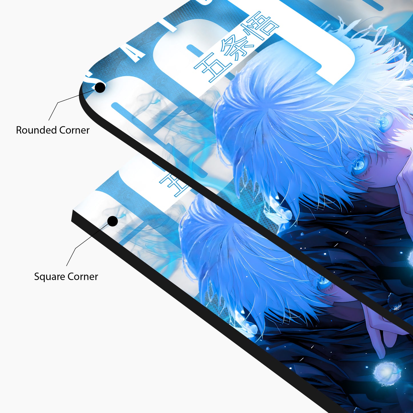 Satoru Gojo Limitless Blue Awakening Glass Art