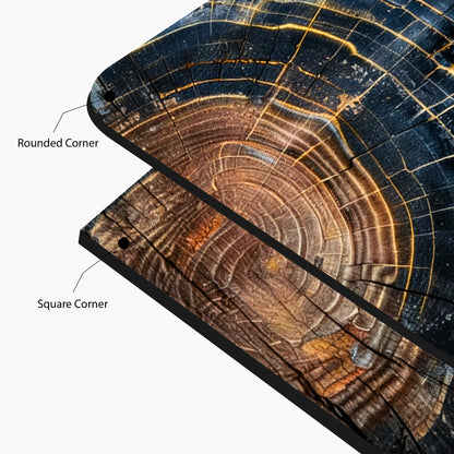 Colorful Tree Rings Glass Wall Art