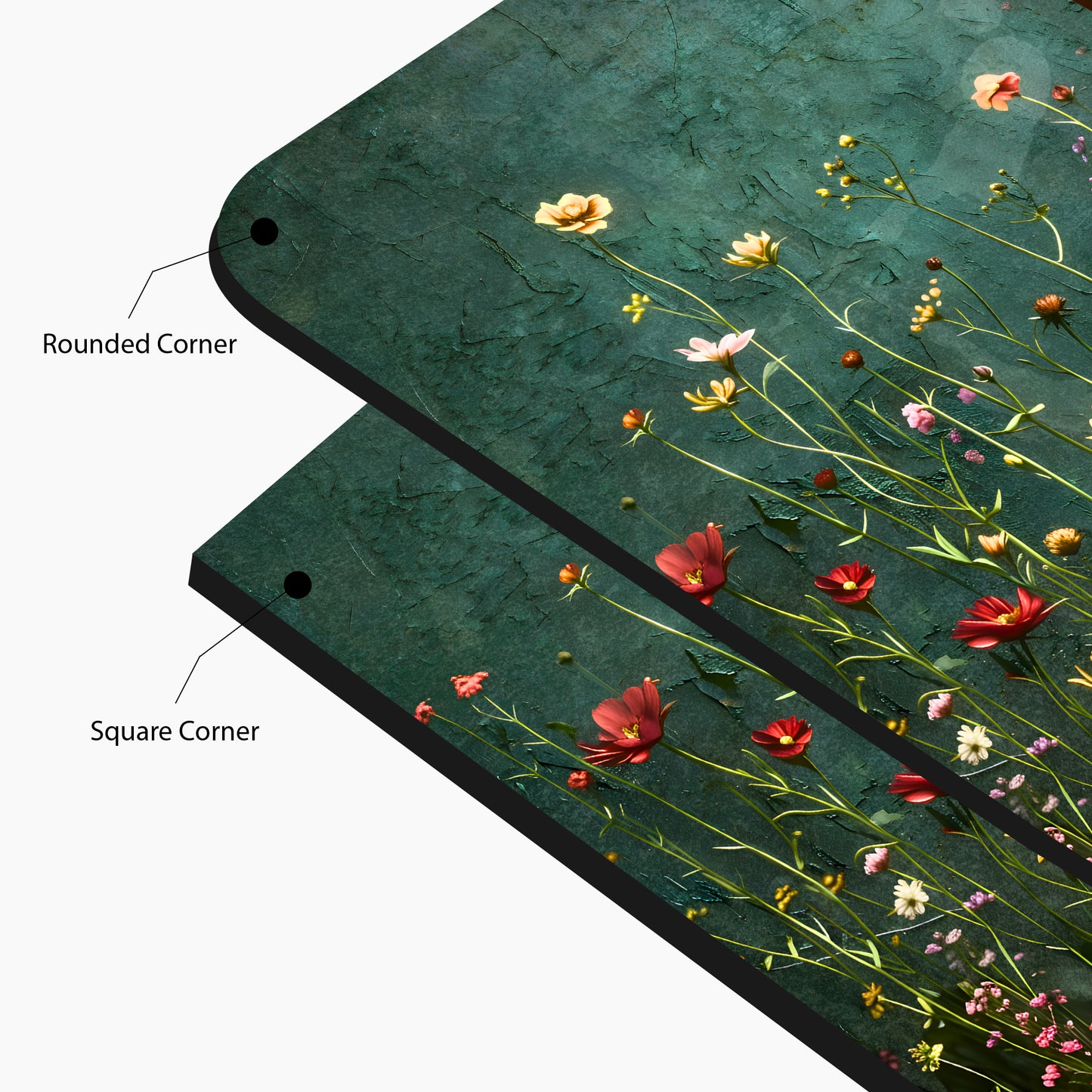 Wildflower Meadow Glass Wall Art