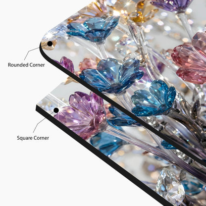 Crystal Flower Bouquet Glass Wall Art