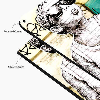 I love life Banksy inspired Glass Wall Art