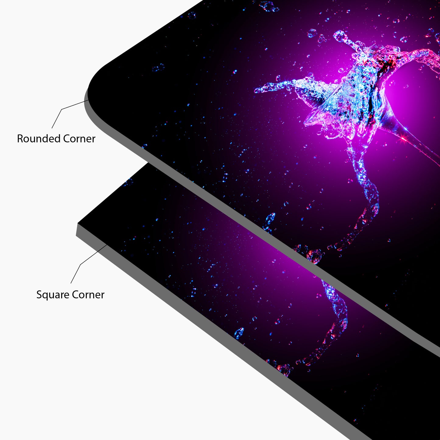 Neon Splash Cocktail – Vibrant Abstract Glass Wall Art