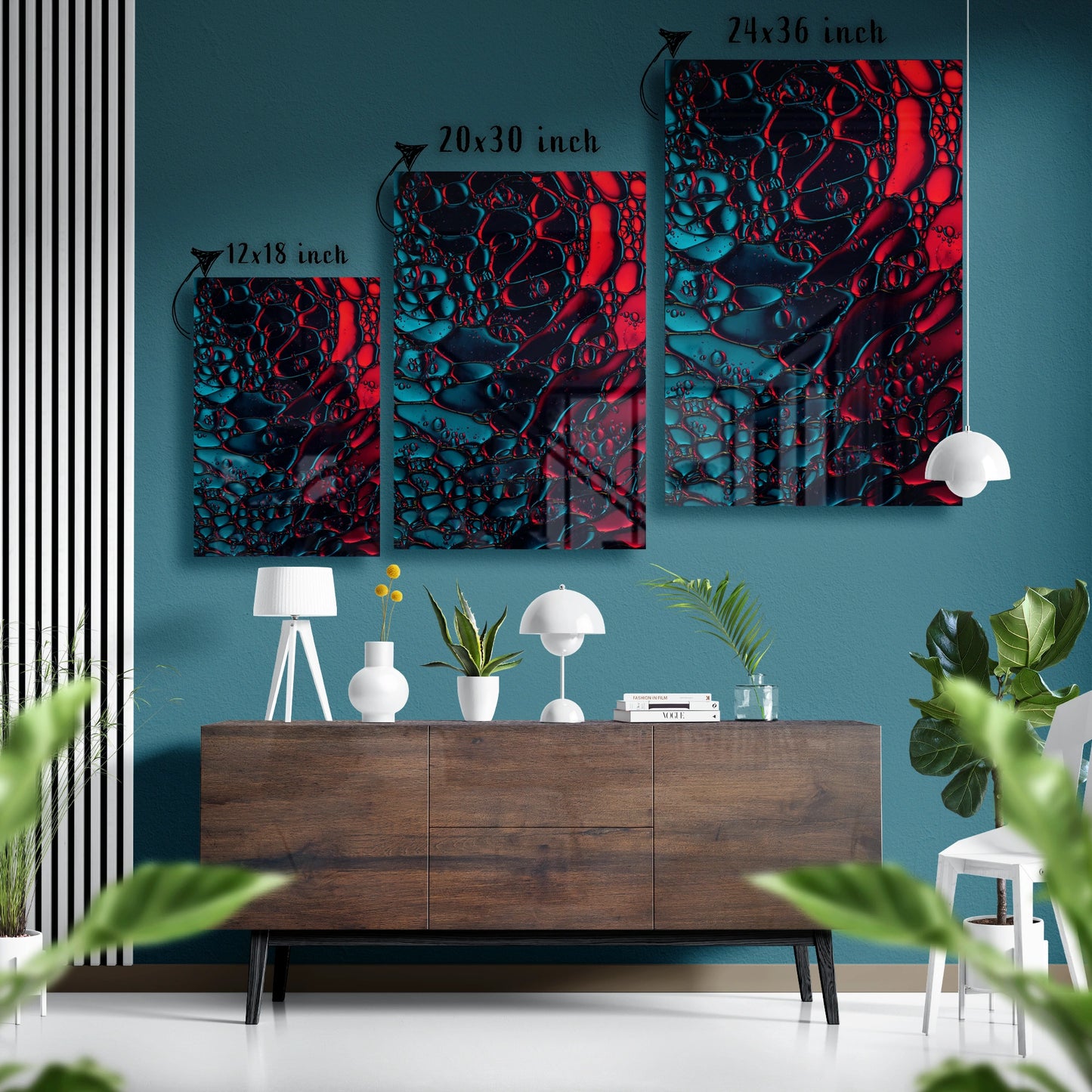 Celestial Bubbles Abstract Glass Poster