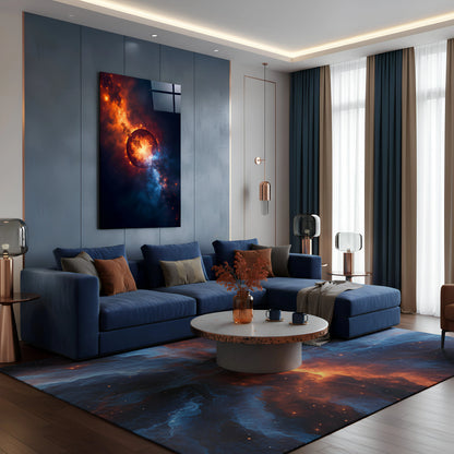 Galaxy Nebula Glass Wall Art