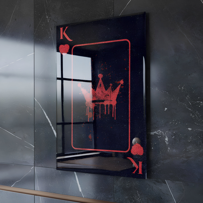 Kings Of Heart Glass Wall Art