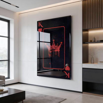 Kings Of Heart Glass Wall Art
