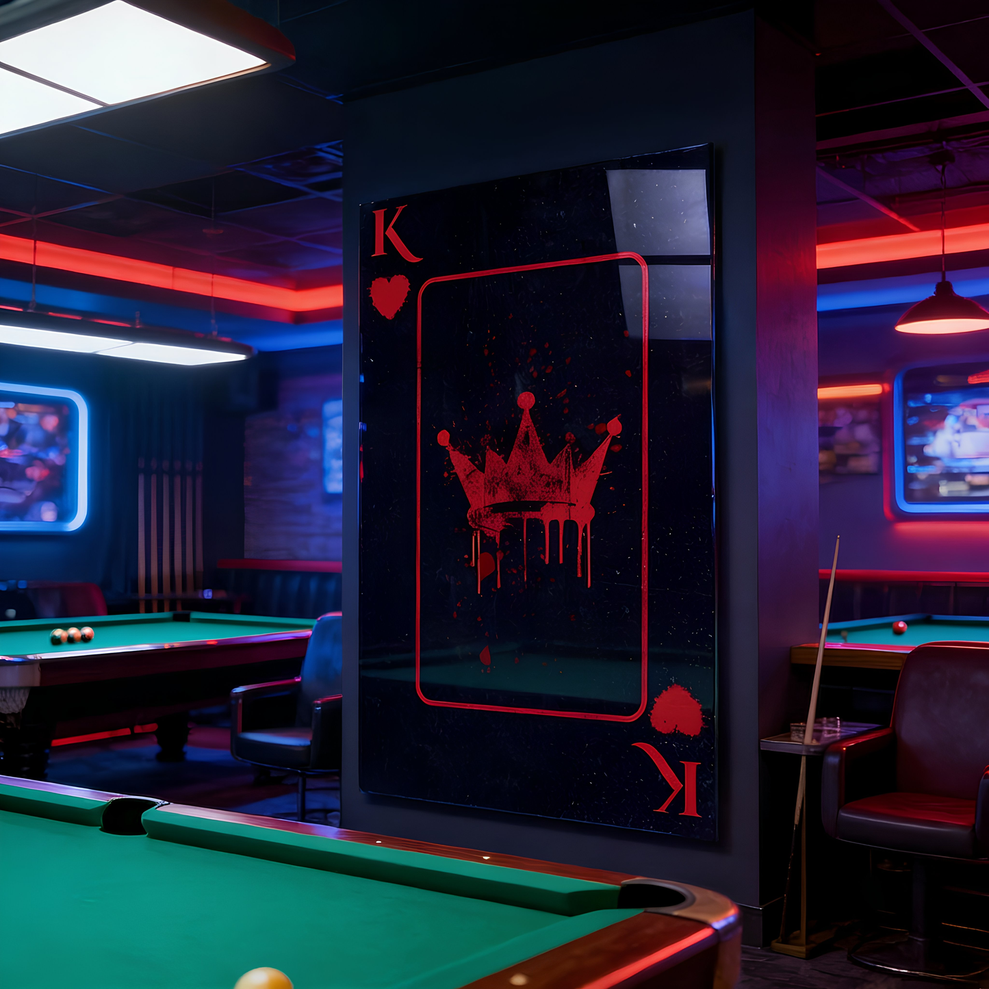 Kings Of Heart Glass Wall Art