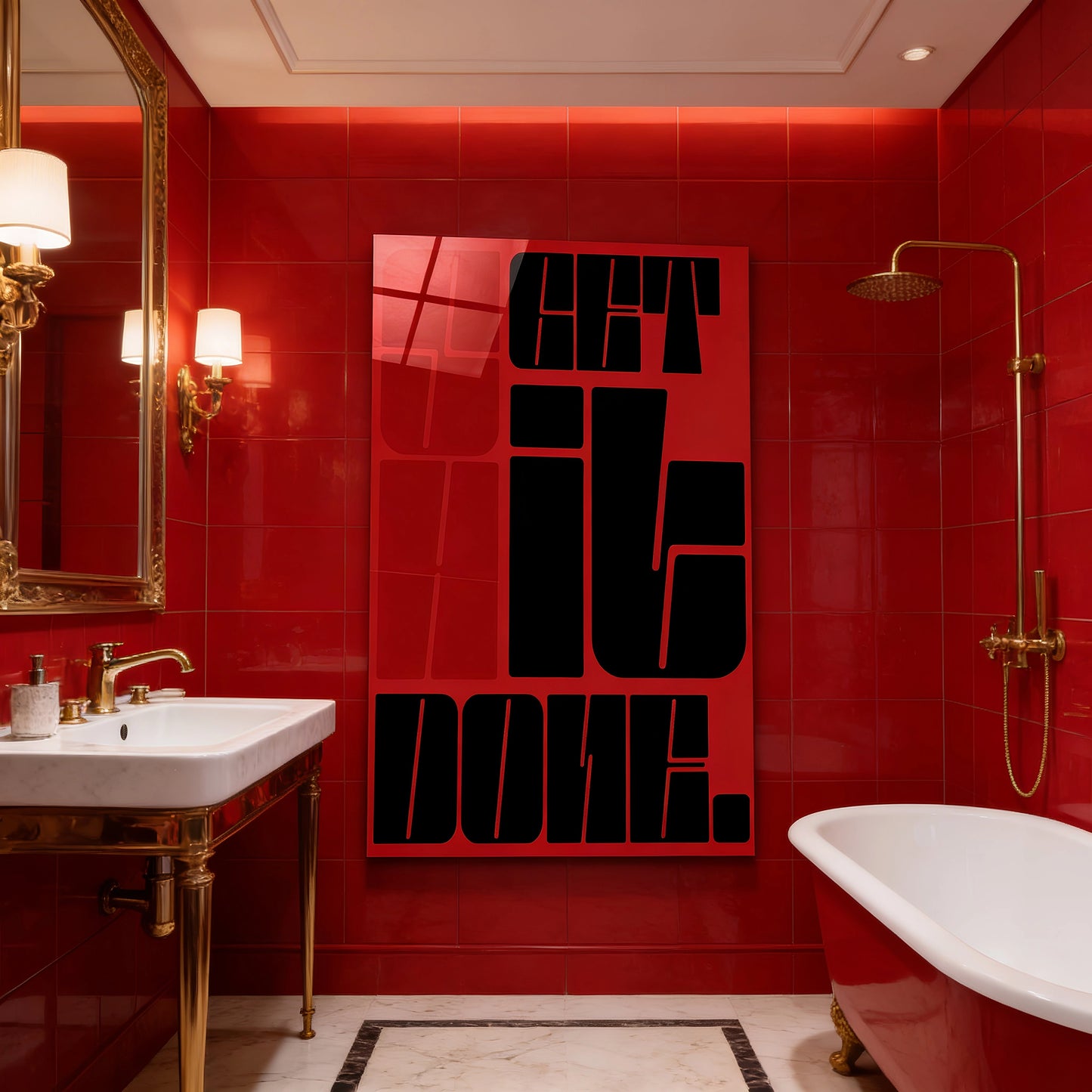 Get Shit Done Glass Wall Art