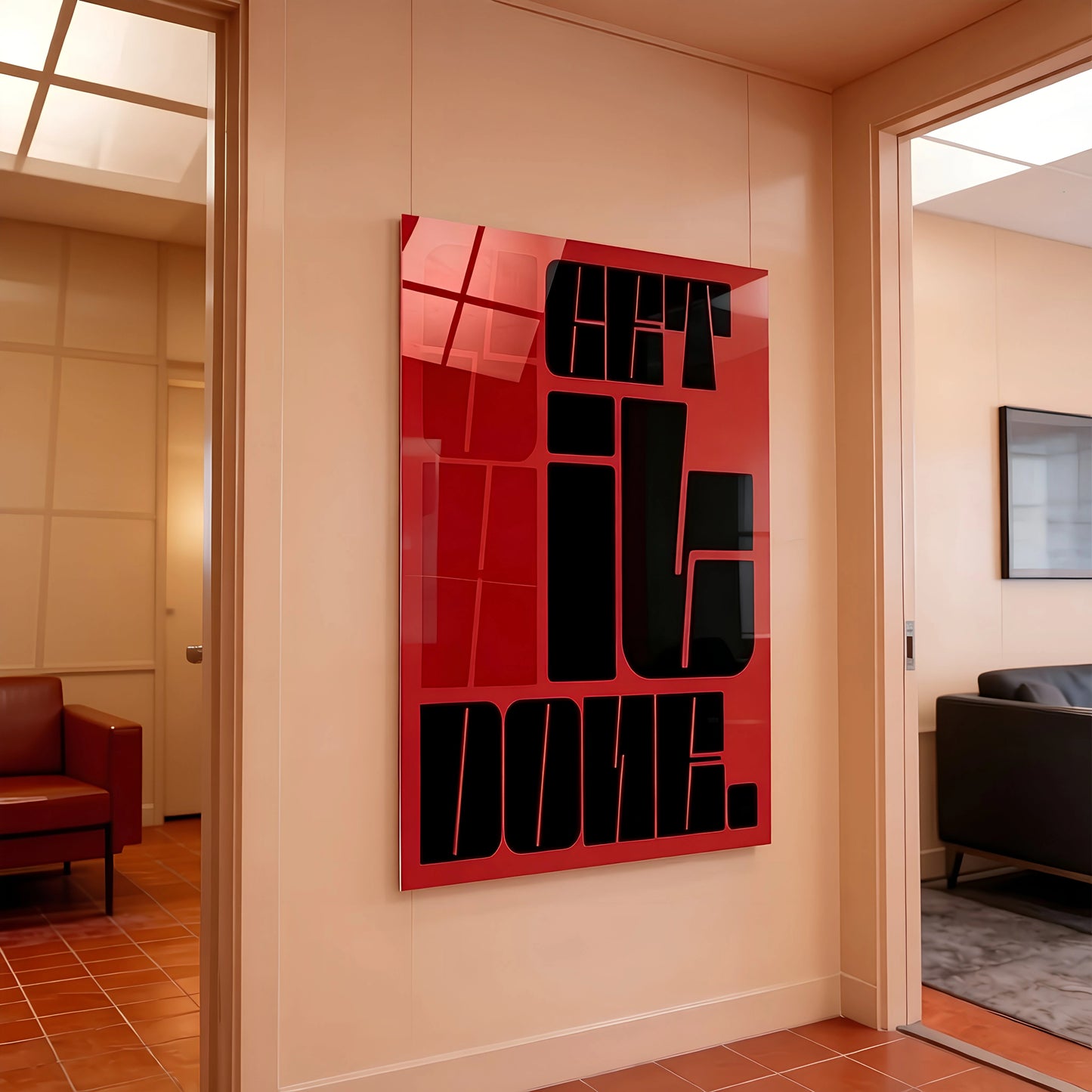 Get Shit Done Glass Wall Art