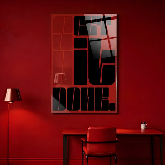 Get Shit Done Glass Wall Art