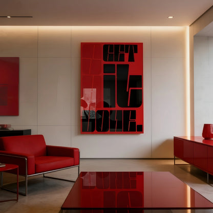 Get Shit Done Glass Wall Art