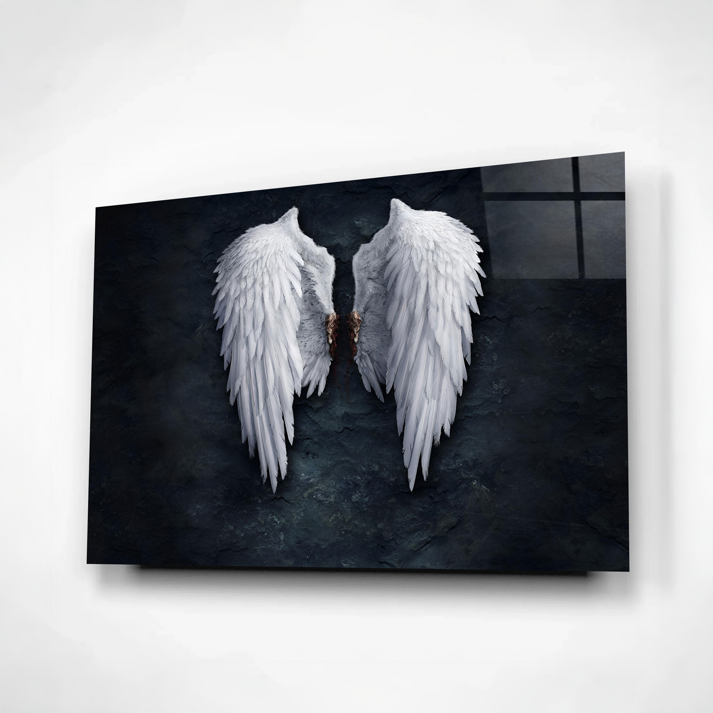 Guardian Angel Wings Faith Inspired Glass Wall Art