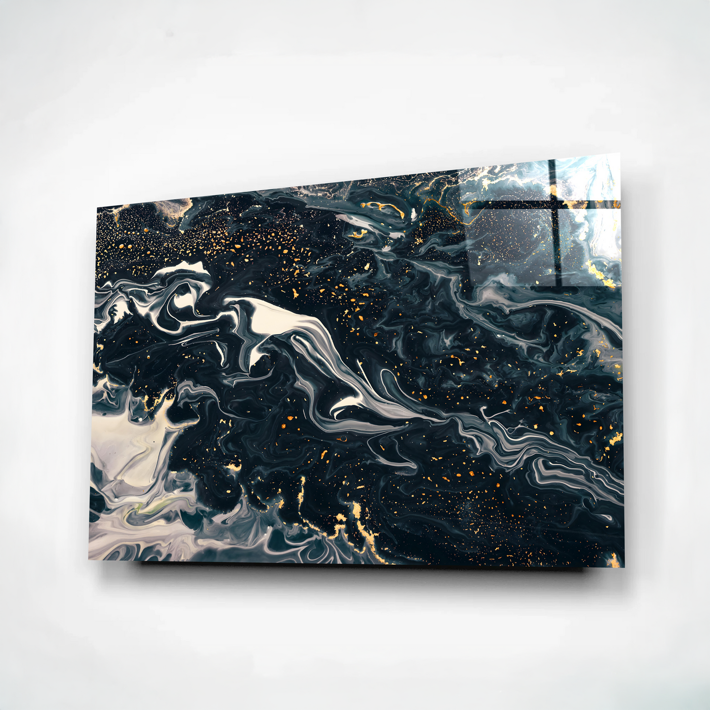 Celestial Marble Swirls Glass Wall Art