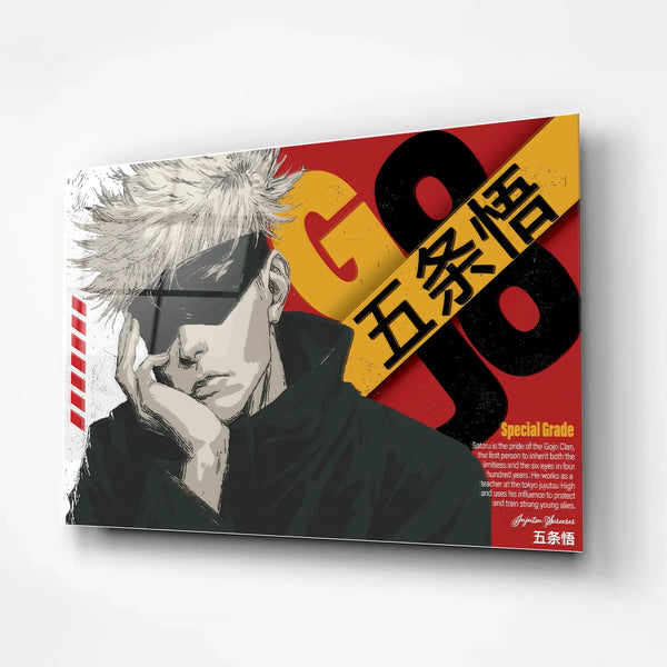 Gojo Satoru Special Grade – JJK Inspired Glass Art - Minteefy