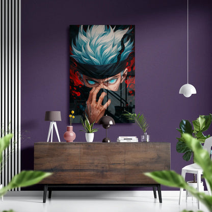 Satoru Gojo – Limitless Domain Glass Poster