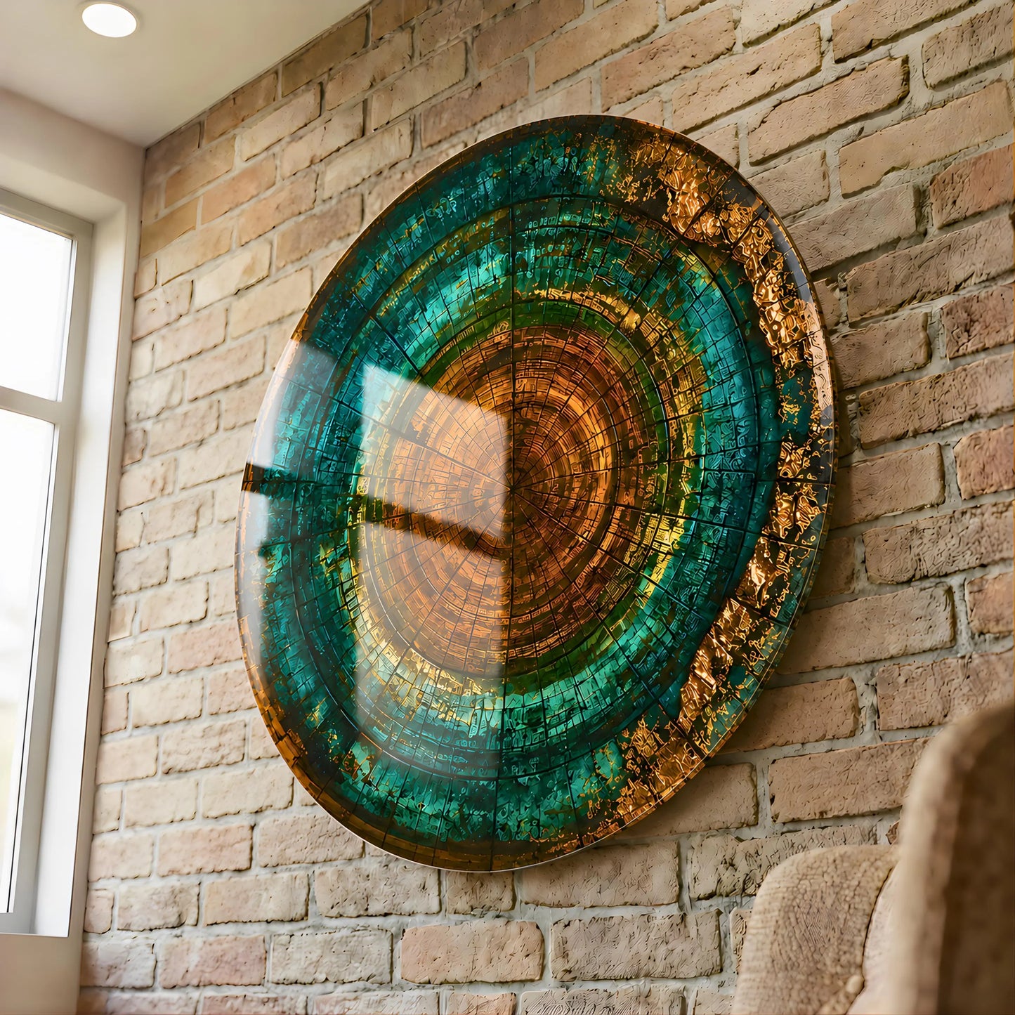 Tree Ring Glass Wall Art