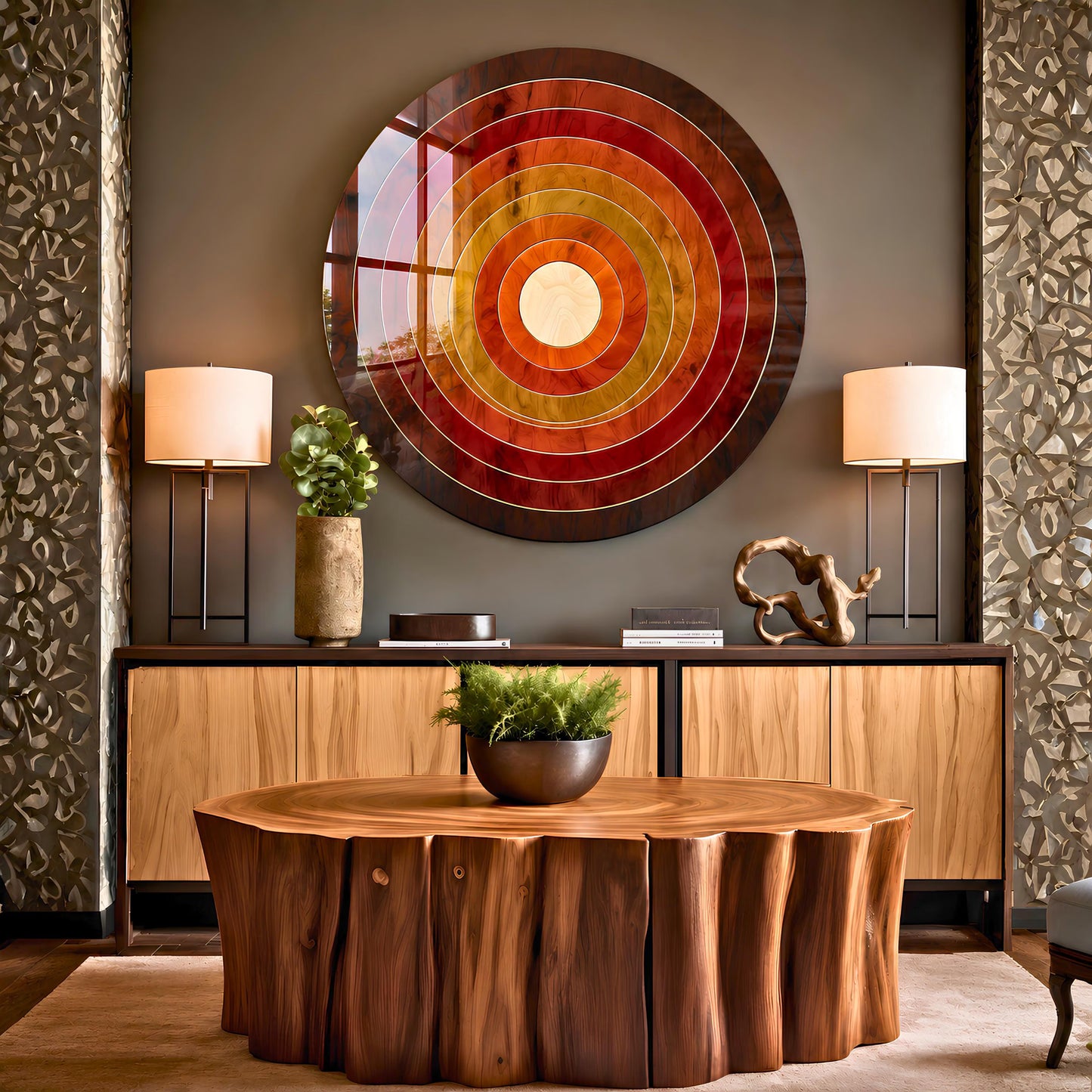 Wood Sun Glass Wall Art