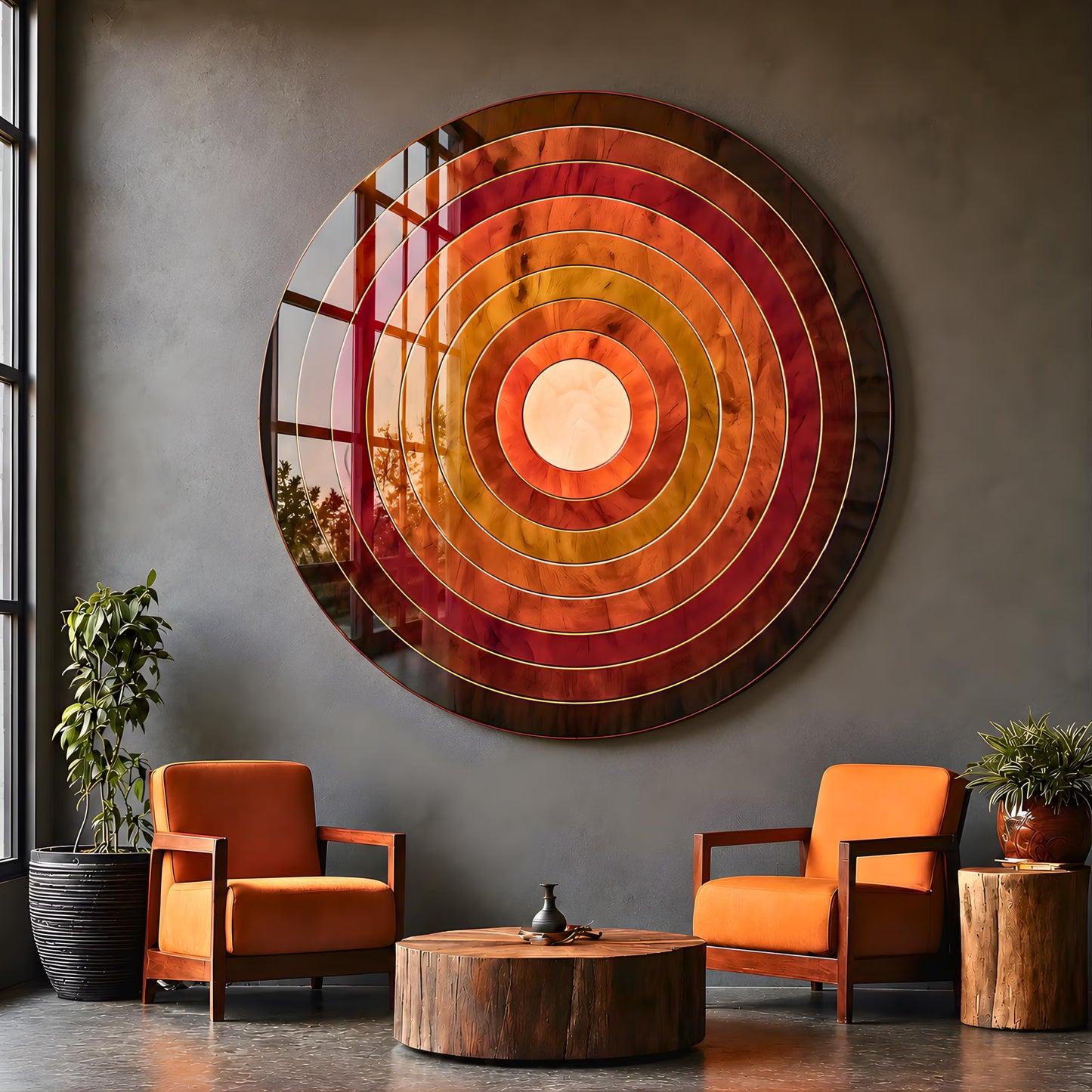 Wood Sun Glass Wall Art