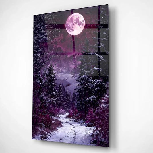 Moonlit Silence Glass Poster