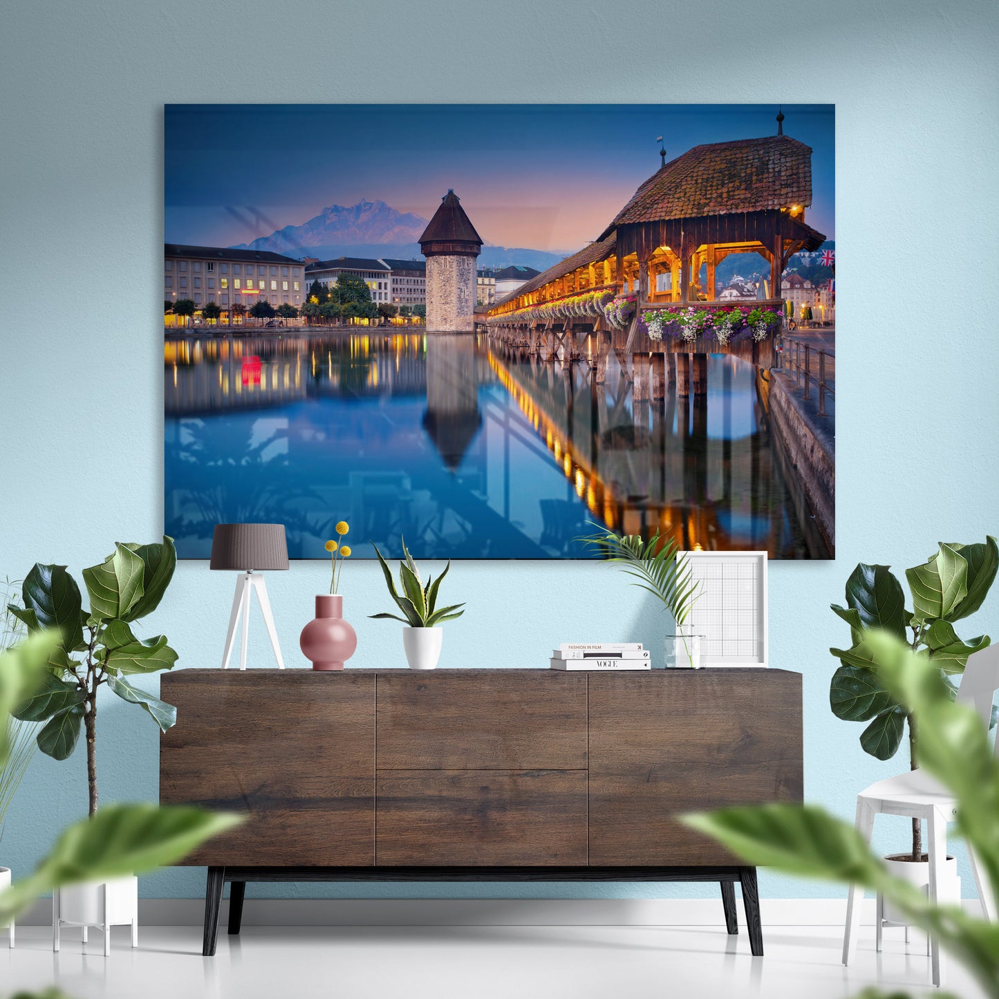 Lucerne Lakeview – Glass Poster